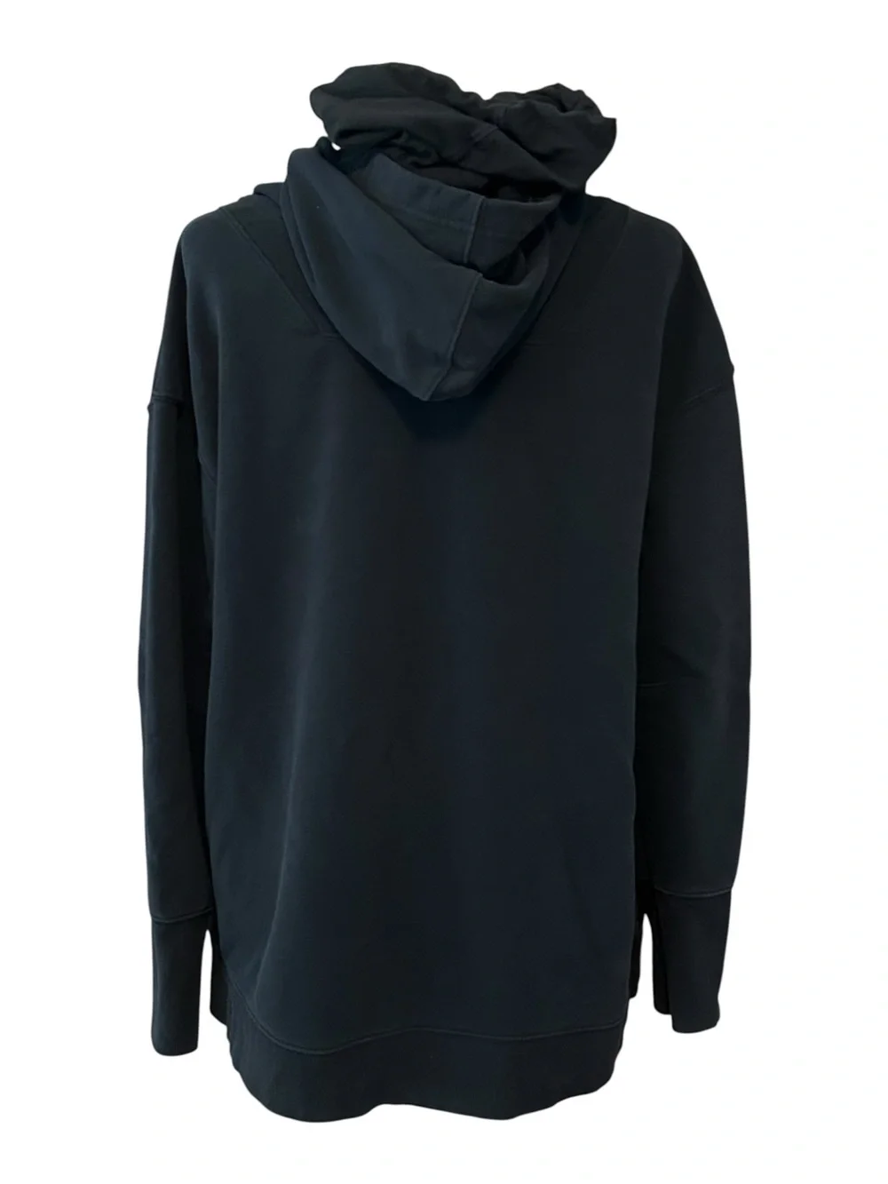 Free People Movement Sprint To The Finish Hoodie Pockets Banded Hem Black SZ L